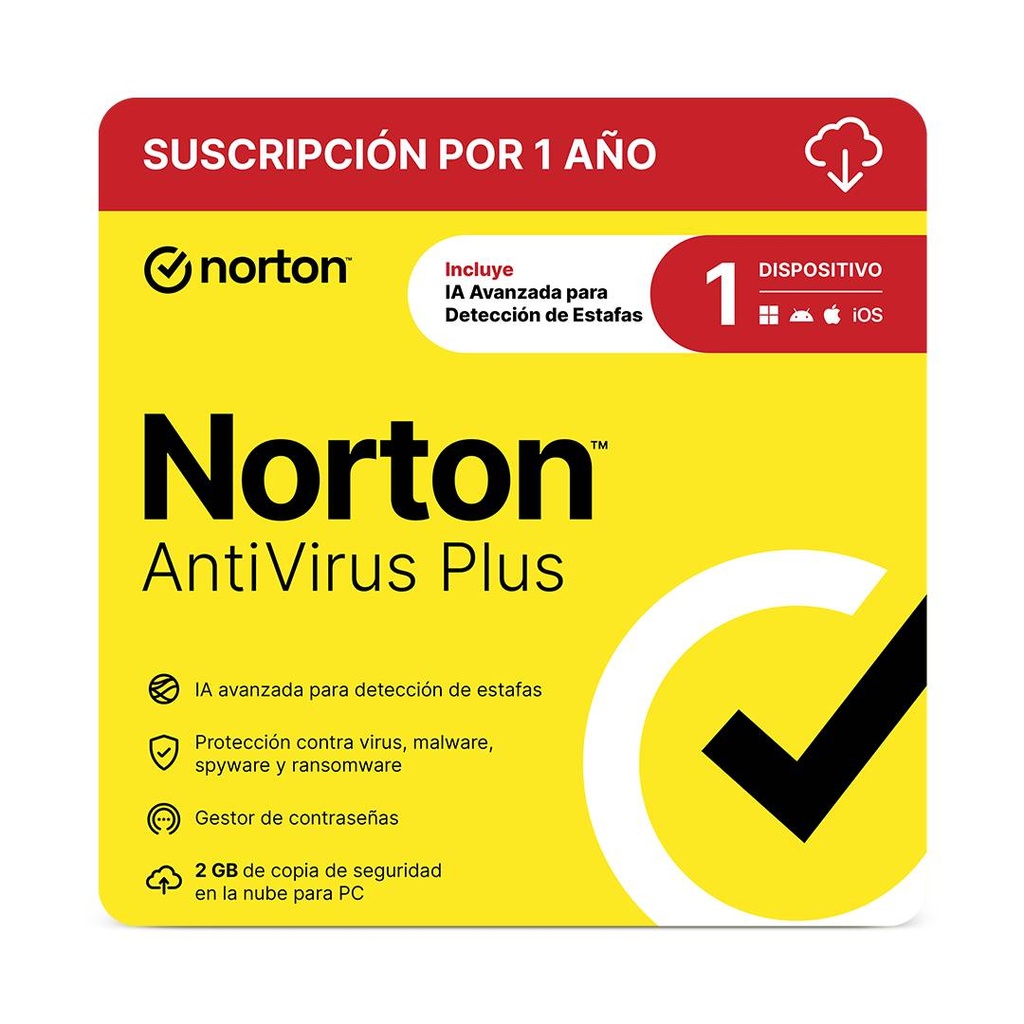 [21430675] ESD Norton AntiVirus Plus 1 Dispositivos 1 Años 21430675